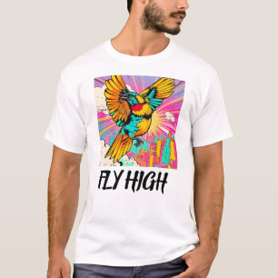 Camiseta Voar Alto: Uma Explosão de Cor!