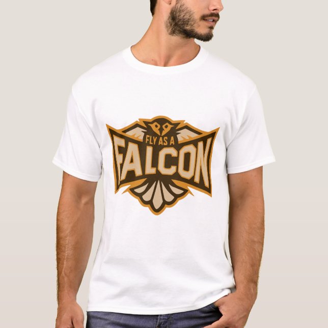 Camiseta Voar Como Falcão Sepia (Frente)