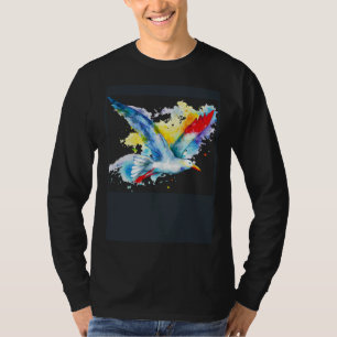 Camiseta Voar Como Uma Gaivota Pintada