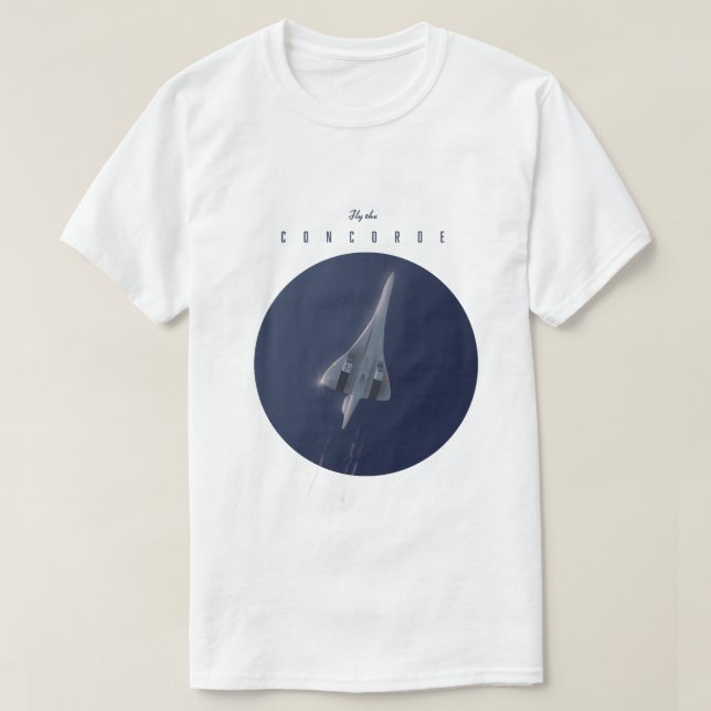 Camiseta Voar O Poster de viagens Concorde (Frente do Design)