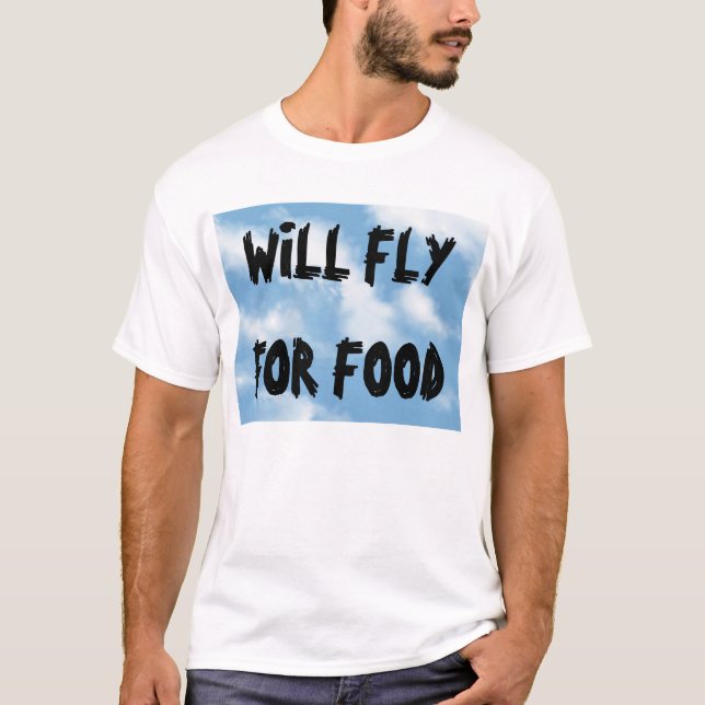 Camiseta Voará para a comida (Frente)