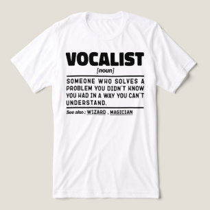 Camiseta Vocalista Nout Definition Voice Performer Engraçad