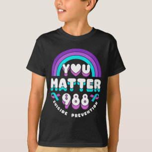 Camiseta Você 988 Fita Arco-íris de Conscientização sobre P