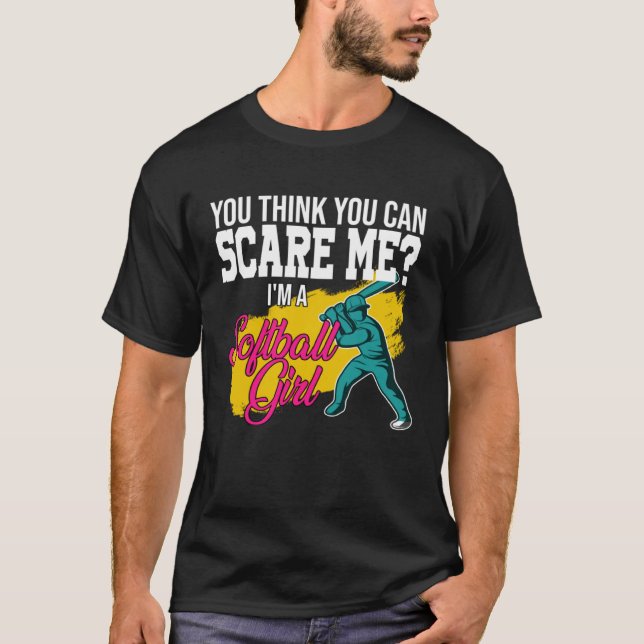 Camiseta você acha que pode me assustar eu sou uma garota d (Frente)