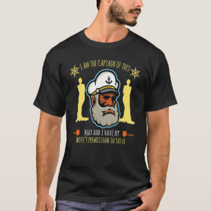 Camiseta Você Agita Meu Barco Capitão Barco de Navegação