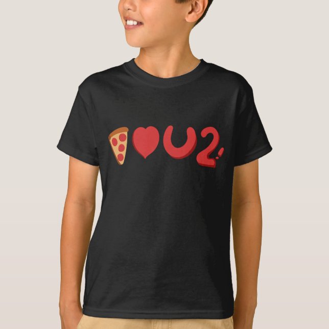 Camiseta Você ama pizza, bem, pizza também te ama! (Frente)