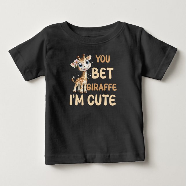 Camiseta Você Aposta Girafa Eu Sou Crianças Fofas (Frente)