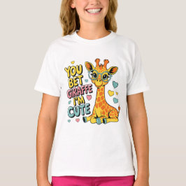 Camiseta Você Aposta Girafa Eu Sou Fofo – Piada Divertida d