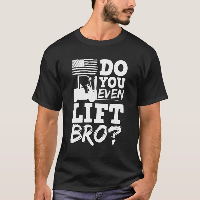 Camiseta Você até levanta o motorista do garfo do mano? (Frente)