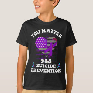 Camiseta Você Bandeira dos EUA 988 Fita de Conscientização