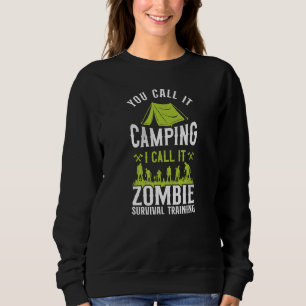 Camiseta Você Chama De Acampamento Eu Chamo De Zombie Survi