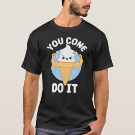 Camiseta Você Cone Pode Fazer Isso Cute Kawaii Comida Troca