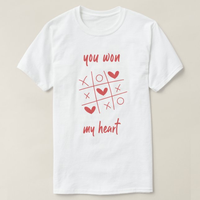 Camiseta Você conquistou meu coração (Frente do Design)