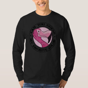 Camiseta Você Consegue Adivinhar Meu Flamingo De Cor Favori