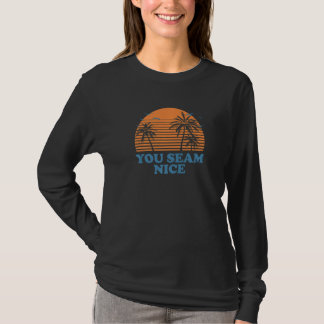 Camiseta Você Costura Praia Boa Humor Oceano Sarcástico Ami