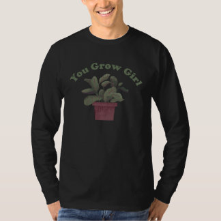 Camiseta Você Cresce Garota Trocadilho de Planta