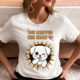 Camiseta Você Deixou Cair Este Cachorrinho de Coração 💖