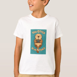 Camiseta Você deve estar em fotos com uma lontra de mar cúb