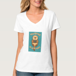 Camiseta Você deve estar em fotos com uma lontra de mar cúb