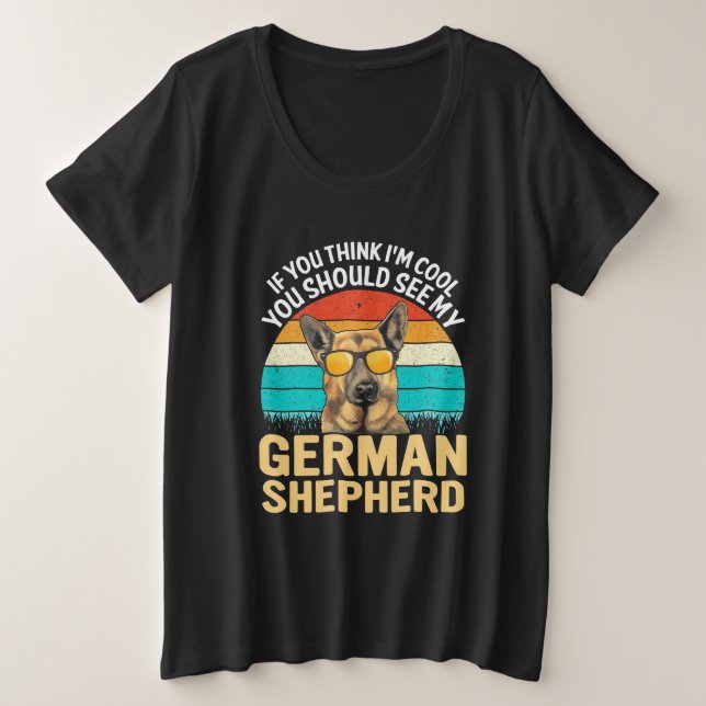 Camiseta Você Deveria Ver Meu German shepherd (Frente do Design)