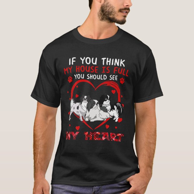 Camiseta Você Deveria Ver O Meu Coração Cachorro Japonês Du (Frente)