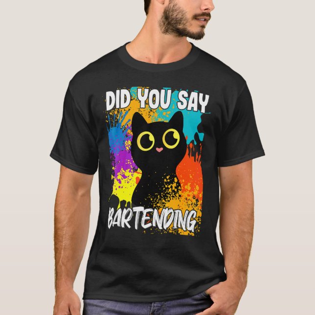 Camiseta Você Disse Barman Black Cat (Frente)
