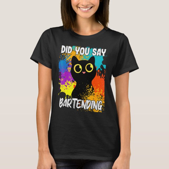 Camiseta Você Disse Barman Black Cat (Frente)