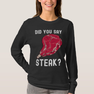 Camiseta Você Disse Bife Carne Crua Bife Alimento Carne Vac