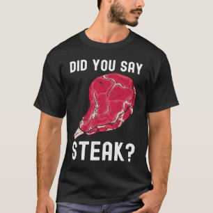 Camiseta Você Disse Bife Carne Crua Bife Carne Comida Carne