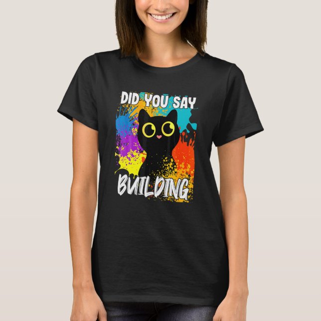 Camiseta Você Disse Construindo Gato Preto (Frente)