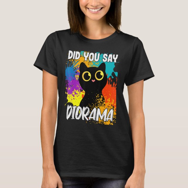 Camiseta Você Disse Diorama Gato Preto (Frente)