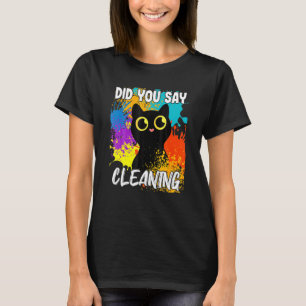 Camiseta Você Disse Limpeza Gato Preto