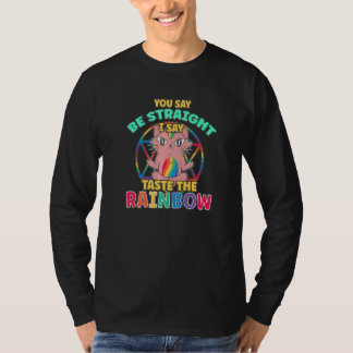 Camiseta Você Diz Ser Reto Eu Digo Prove O Arco-Íris Gay Pr