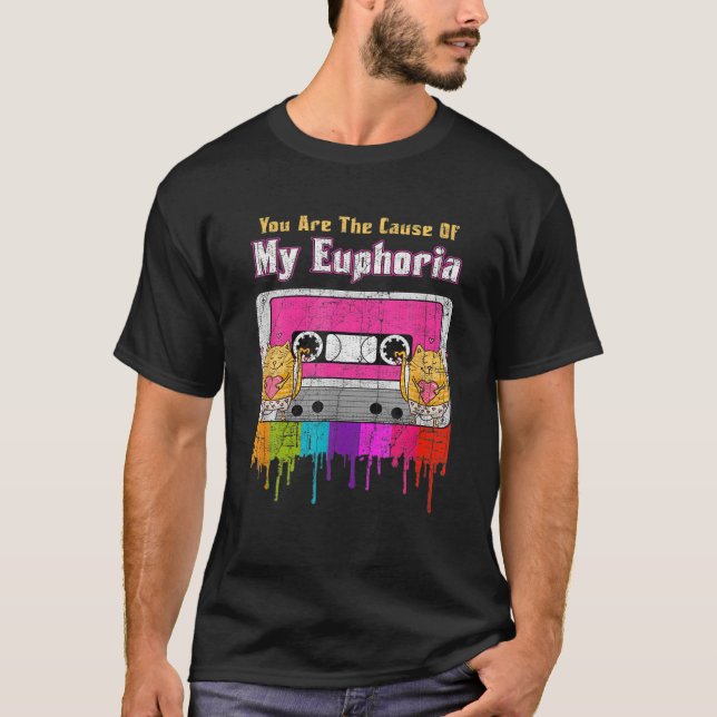 Camiseta Você É A Causa Da Minha Euforia - Euphoria Vintag (Frente)