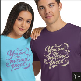 Camiseta Você É a Peça que Faltava Script Grunge