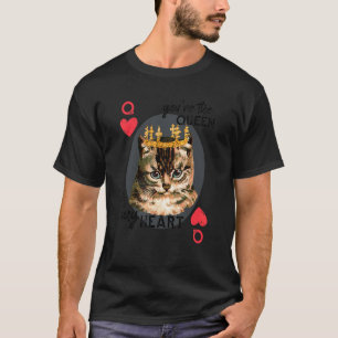 Camiseta Você É A Rainha Do Meu Coração Gato Mãe Coração V