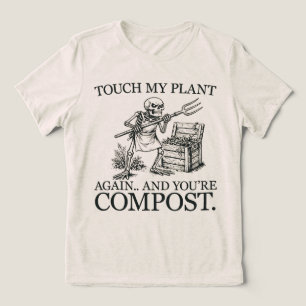 Camiseta Você é adubo Esqueleto de jardim engraçado