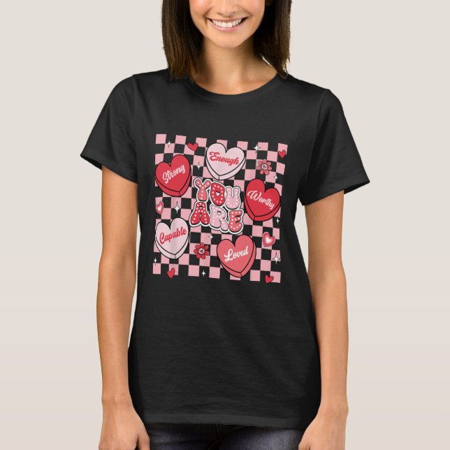 Camiseta Você É Amado Digno O Suficiente Coração De Doce Pr (Frente)