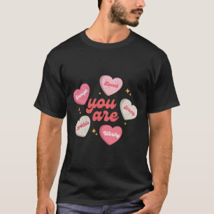 Camiseta Você É Amado Digno O Suficiente Coração De Doce Pr