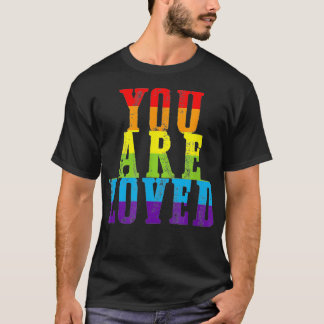 Camiseta Você É Amado LGBTQ Gay Lésbica Orgulho Orgulhoso A