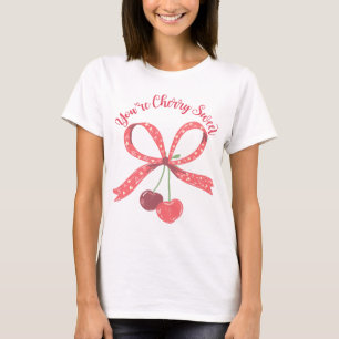 Camiseta Você é Cherry Sweet Cute Cherry Arco Pun