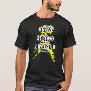 Camiseta Você É Corajoso E Incrível Spina Bifida Awarenes