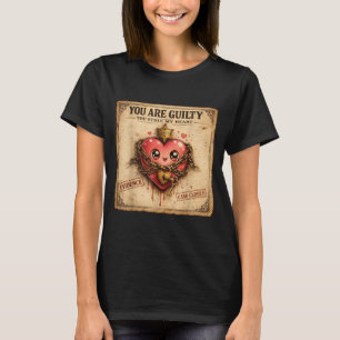 Camiseta Você é Culpado Você Roubou Meu Coração Cute Dia do