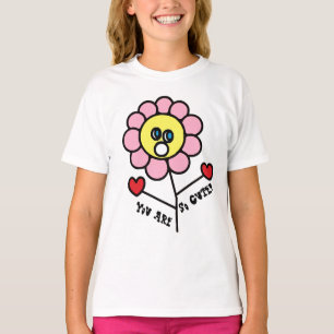 Camiseta Você é desenho adorável tão bonito da flor da