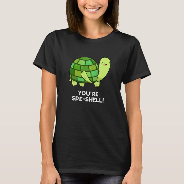 Camiseta Você é Engraçado Engraçado Tortoise Pun Escuro BG (Frente)