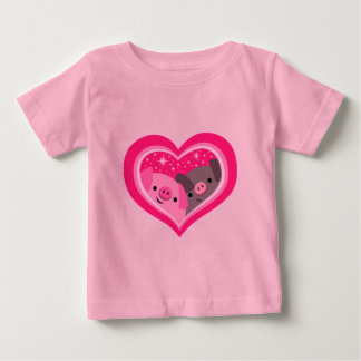 Camiseta Você E Eu (Porcos De Cartoon Bonitos)