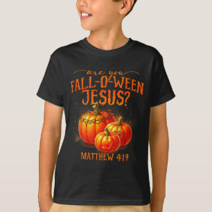 Camiseta Você é Fall-o-ween Jesus Abóbora Religioso Dia das