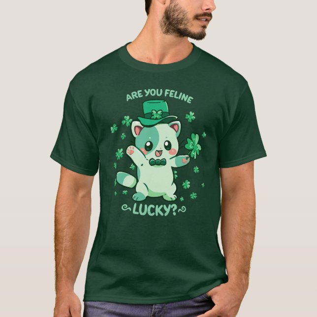 Camiseta Você é Feline Lucky? (Frente)