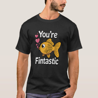 Camiseta Você é Fintástico Peixe Dourado Trocadilho Fofo Co