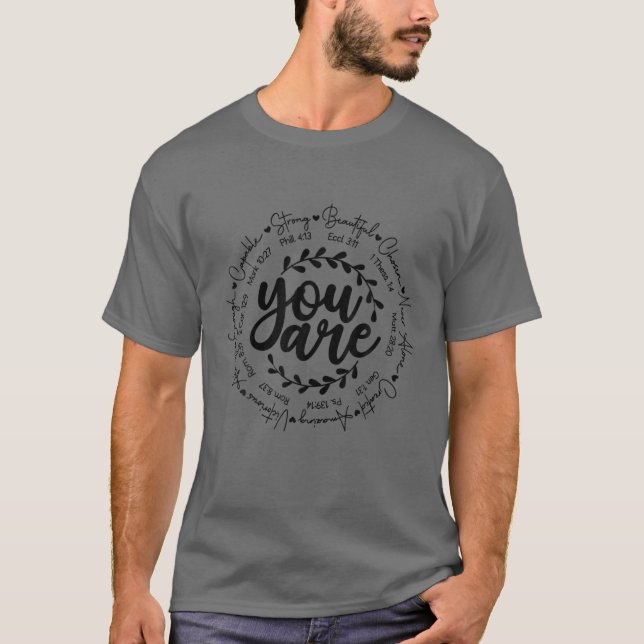 Camiseta Você É Forte Bíblia Verso Cristão Jesus Deus Lov (Frente)